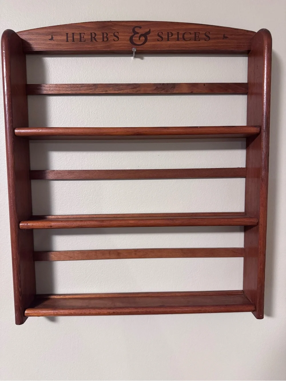 Vintage McCormick/Schilling Herba & Spices Wall Spice Rack Shelf - Brown